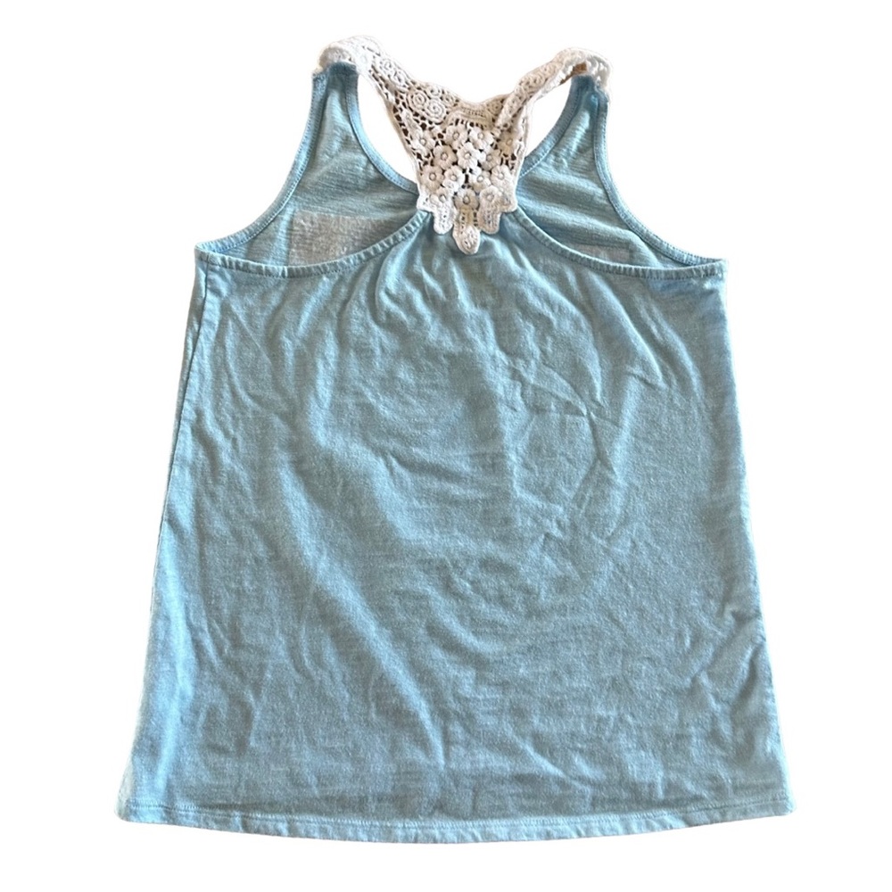 Unicorn Racerback Tanks Girl’s 10/12 Glitter Sequins Crochet Accents Justice - Picture 5 of 11